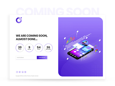 Craftive Theme Coming Soon Page design ux web