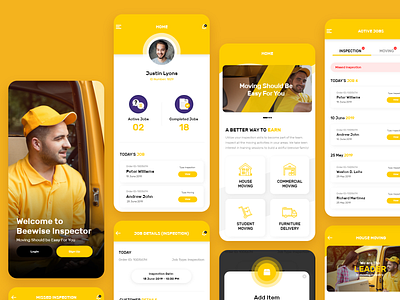 Moving App app design ui ux