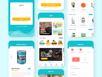Pet Food Mobile App app design ui ux