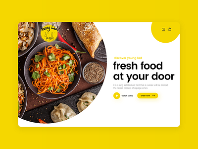Food Order Landing Page design ui ux web