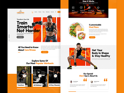 Fitness Homepage design ui web