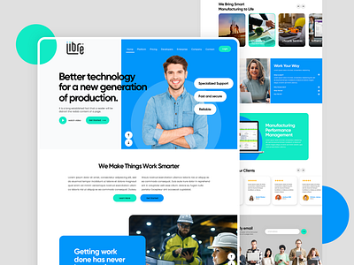 Libre Web Homepage design ui we web