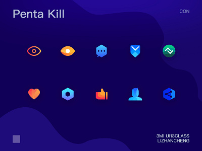 Penta Kill Icon ui ux 设计