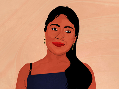 Yalitza Aparicio 2019 academy awards actress digital illustration indigenous movies oscar nominee portrait roma school teacher
