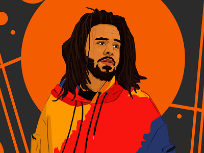J. Cole 2020 digital illustration dreamville hiphop north carolina rapper rocnation