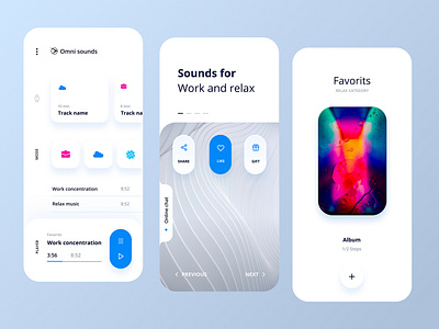 Music player App - UI UX design app figma music music player relax ui ux