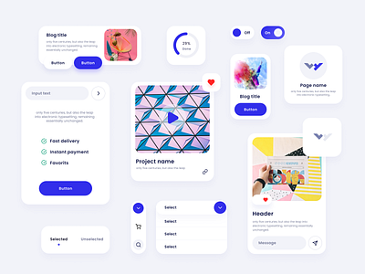 ui card; ui kit - navigation bar cards ui designer ui ui kit ui kits ux