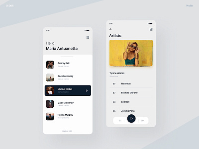 Media player - UI design daily ui daily ui 006 media player profile profiles ui