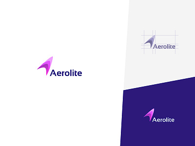Logo design - Aerolite; Minimal brand design brand identity branding daily ui illustration logo