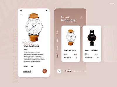 Watch store - UI/UX app catalog daily ui ui watches