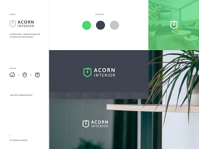Logo for interior studio - Acorn app icon brand design branding design icon logo ui