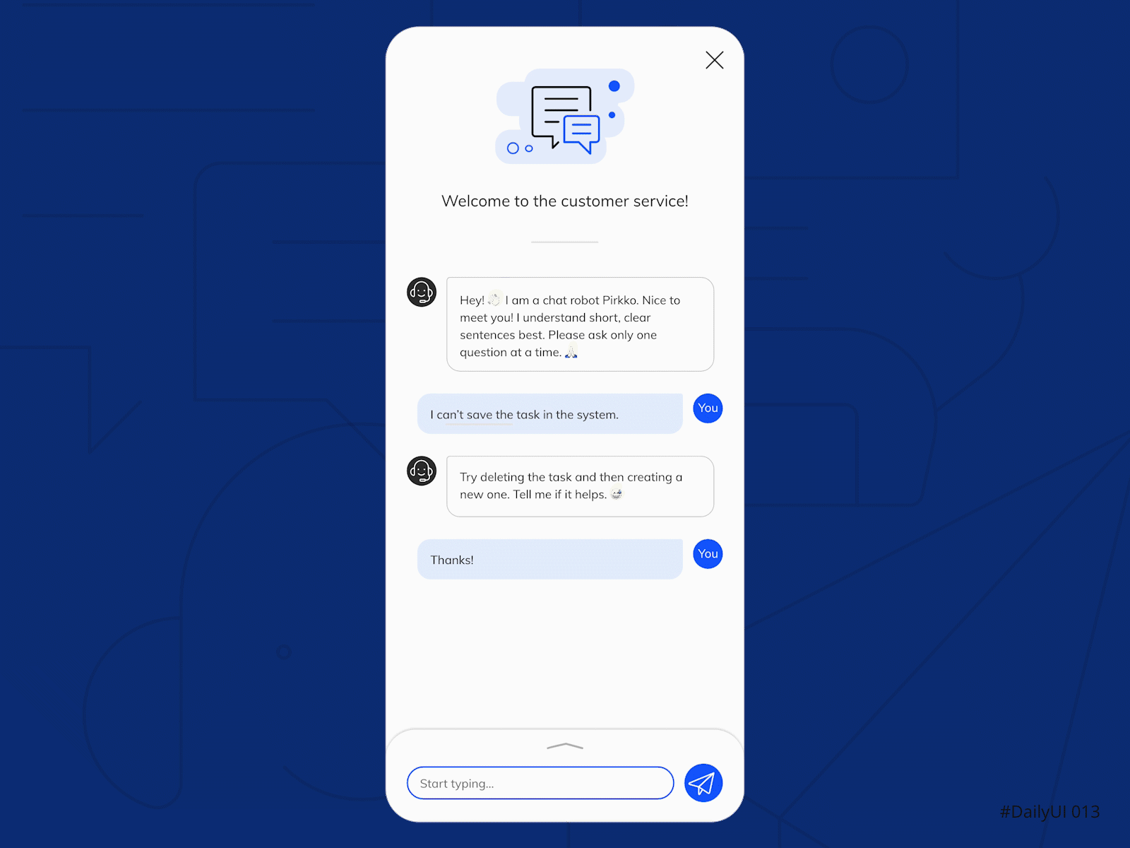 Chat bot adobe xd chat chatbot dailyui direct message