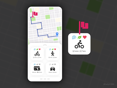 Location app dailyui direction location map mobile navigartion tracker