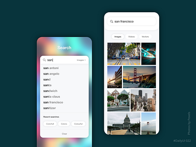 Search adobe xd app daily ui dailyui find finder mobile photos research ui ux