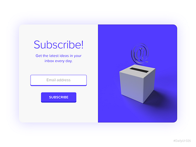 Subscribe daily ui dailyui modal popup