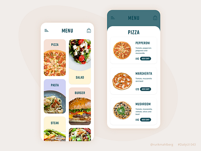 Food menu app