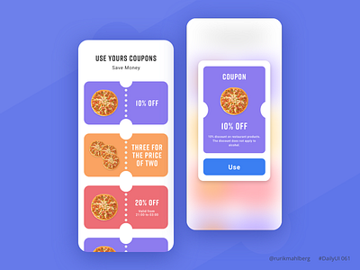 Redeem coupon coupon dailyui mobile ui offers redeem