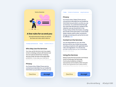 Terms of service daily ui dailyui design mobile terms terrmofservice ui ux