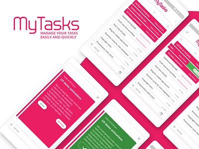 MyTasks App UI adobe xd app ui ux