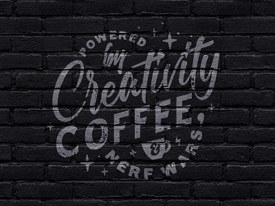 Studio Wall Mural black coffee creativity grey mural nerf