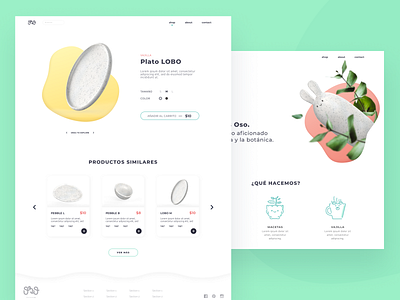 Oso Website ceramic design ecommerce product typogaphy ui user interface ux web web design