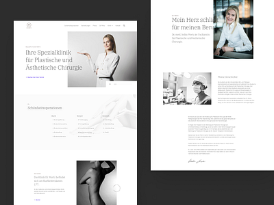 Plastic Surgery Website Redesign black clinic ibm plex minimal minimalism plastic surgery typogaphy ui user experience user interface ux web design white woman