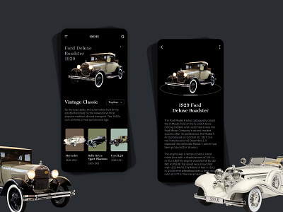 Vintage Car Theory App Design