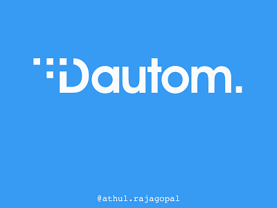 Logo: Dautom tech designer logo logodesign logodesigner tech logo type typography