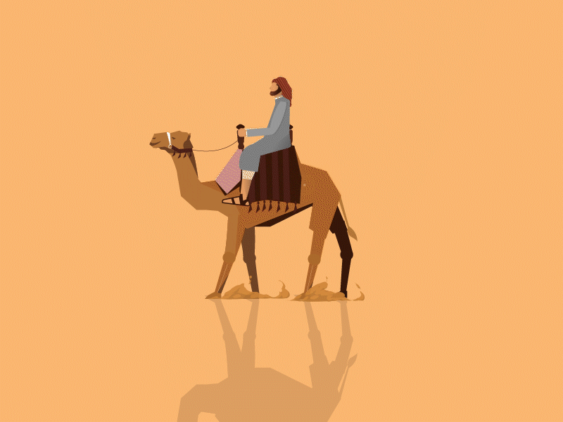 Camel animal animation arab camel desert gif illustration motion rigging