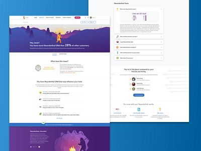 23andMe Neanderthal Ancestry Report 23andme branding design desktop desktop design dna illustraion interface minimalist product deisgn report report ui science ui user interface ux