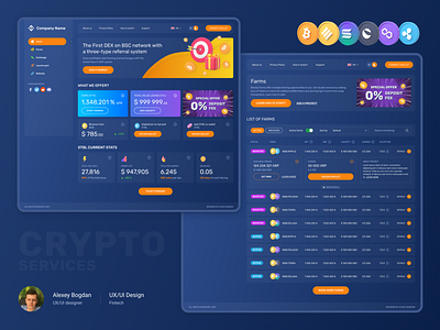 Cryptocurrency trading dashboard UX/UI design