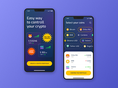 Crypto portfolio mobile app