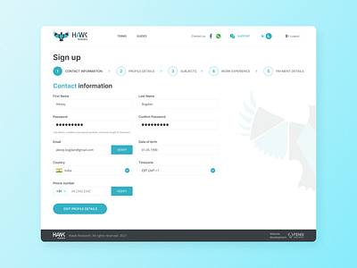 Sing up process in the copywriting exchange account app copywriting dailyui design form login minimal password product registration registration form sing in sing up ui user experience user interface ux web design website