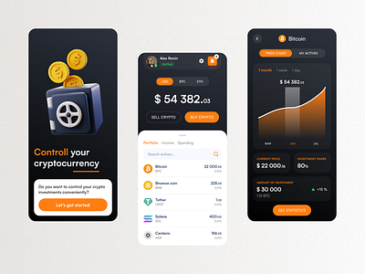 Crypto wallet app ui/ux design