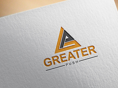 Greater Push branding design flat icon identity illustrator logo minimal typography vector