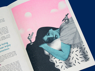 Counterpoint Illustration: Sleep Issue character editorial editorial illustration graphic design magazine ads print risograph texture woman zine