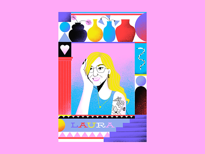 Laura Bee Interview colourful designer editorial graphic illustration interview portrait print shapes