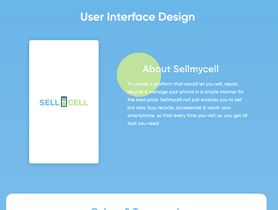 sell my cell branding design typography ui ux