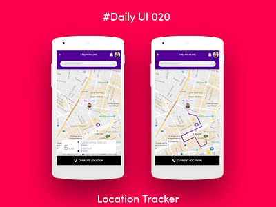 Location Tracker adobe xd daily ui 020 dailyui ux