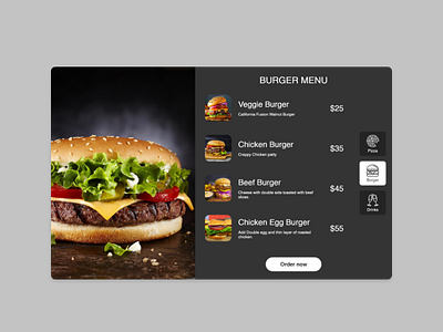 Food And Drinks Menu adobe xd app dailyui food menu menu web