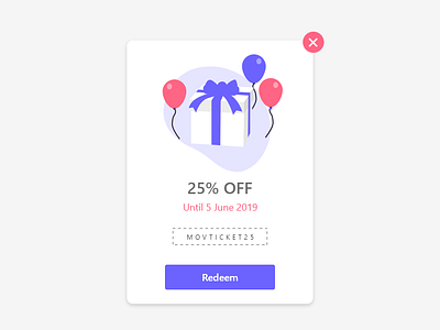 Redeem adobe xd daily ui 061 dailyui redeem coupon topography ui ux