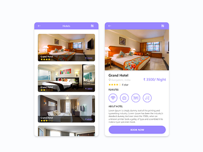 Hotel Booking adobe xd app daily ui 067 dailyui design hotel booking hotel booking app ui