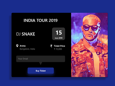 Event adobe xd app daily ui 070 dailyui design event ticket ticket booking web