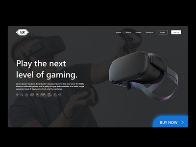 Vr Landing Page adobe xd branding dailyui landing page vr