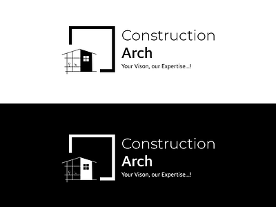 logo construction arch branding design logo typography vector