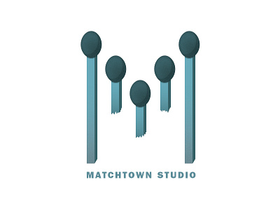 Matchtown Broken Sticks illustration logo