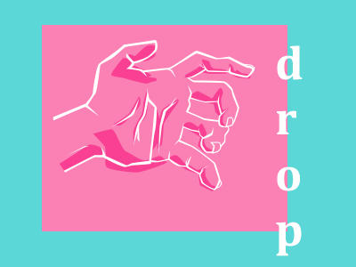 Drop hand illustration