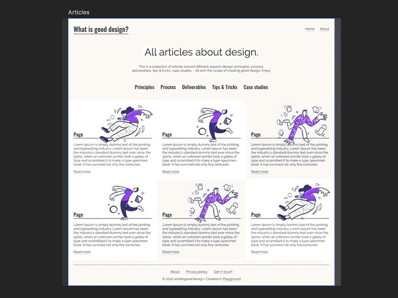What is Good.Design: Responsive blog template animation app design responsive responsive design responsive web design tool ui ux web website website builder website concept