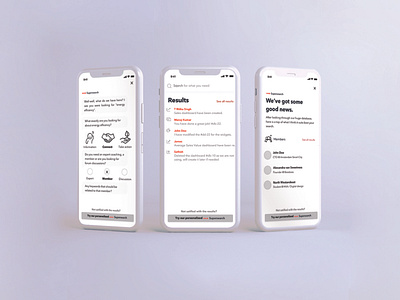 Mobile UI mockup overview