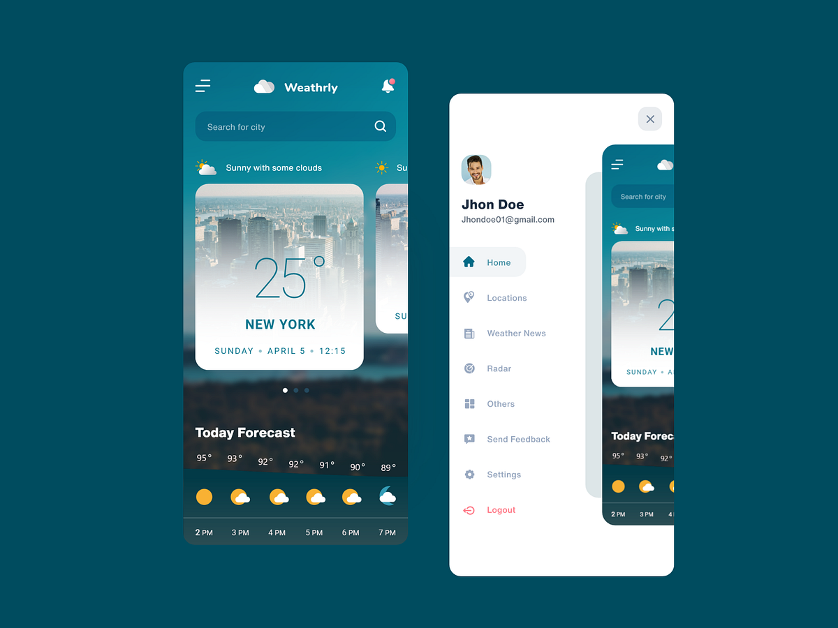 Weather App Concept by Nayan Pansara 🍀 on Dribbble